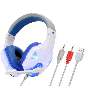 Gaming Headsets Big Headphones with Light Mic Stereo Earphones Deep Bass for PC Computer Gamer Laptop PS4 Games US Stock
