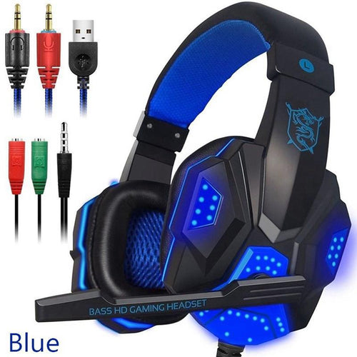 HobbyLane PC780 Wired Gaming Headphone Earphone Gamer Headset Stereo Sound with Microphone LED Audio Cable for Game for PS4 d25