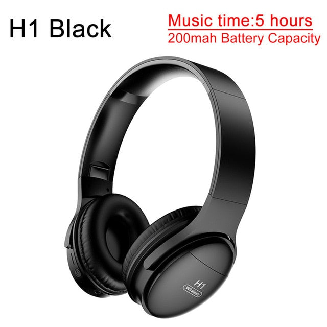 AWI H1 Bluetooth Headphones Wireless Headset Stereo Over-ear Noise Canceling Earphone Gaming Headset with Mic Support TF Card