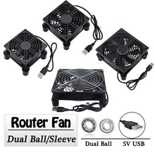 Load image into Gallery viewer, Gdstime 5V USB Router Fan 80mm 92mm 120mm 140mm DIY TV Box Ball/Sleeve Cooler W/Controller &amp; Protective Net Desktop Cooling Fan