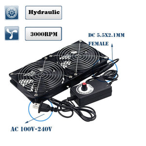 120mm 3000RPM Fan cooling With controller 12cm 12V 220V Btc Machine Chassis Workstation Cabinet Radiator Server fan
