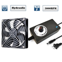 Load image into Gallery viewer, 120mm 3000RPM Fan cooling With controller 12cm 12V 220V Btc Machine Chassis Workstation Cabinet Radiator Server fan
