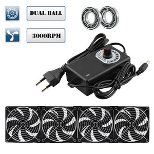 120mm 3000RPM Fan cooling With controller 12cm 12V 220V Btc Machine Chassis Workstation Cabinet Radiator Server fan