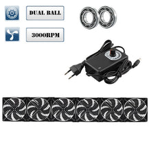 Load image into Gallery viewer, 120mm 3000RPM Fan cooling With controller 12cm 12V 220V Btc Machine Chassis Workstation Cabinet Radiator Server fan