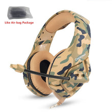 Load image into Gallery viewer, ONIKUMA K1 Camouflage PS4 Headset Bass Gaming Headphones Game Earphones Casque with Mic for PC Mobile Phone New Xbox One Tablet