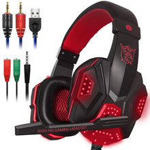 Load image into Gallery viewer, LED Lights Gaming Headset for PS4 PC Xbox one Stereo Surround Sound Noise Cancelling Wired Gamer Headphones With Mic auriculares
