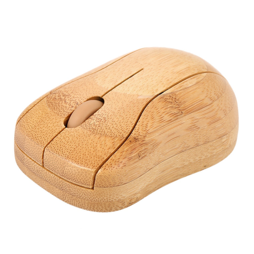 2.4G Wireless Optical Bamboo Mouse 3 Adjustable DPI Computer
