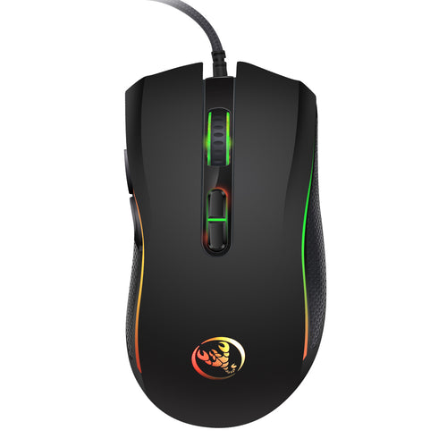 HXSJ new color luminous gaming mouse 7 buttons  adjustable black office for USB