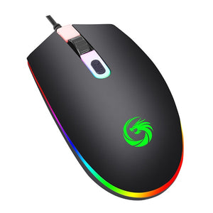 H03 LED Light Gaming Mouse Optical Mouse Wired Mouse 3D Non-slip Sweat-proof