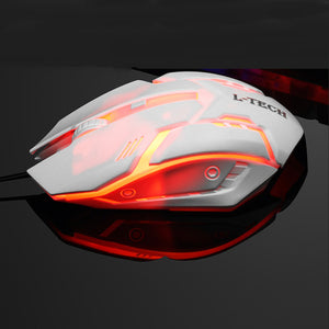 H03 LED Light Gaming Mouse Optical Mouse Wired Mouse 3D Non-slip Sweat-proof