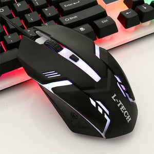 H03 LED Light Gaming Mouse Optical Mouse Wired Mouse 3D Non-slip Sweat-proof