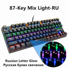 Load image into Gallery viewer, Zuoya keyboard Russian/English gaming mechanical keyboard ergonomic teclado keycaps logitech bluetooth keyboard corsai