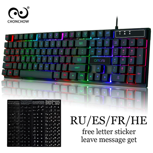 Gaming Keyboard Rainbow Colorful Backlight Gaming Keyboard