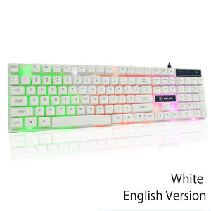 Gaming Keyboard Rainbow Colorful Backlight Gaming Keyboard